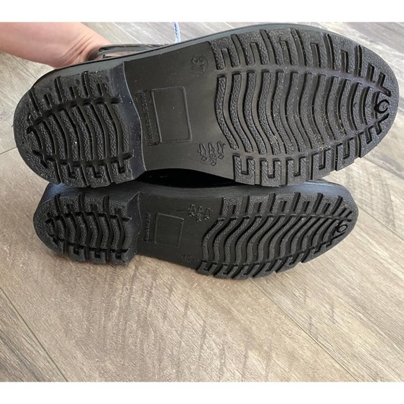 See by Chloe Florrie Rain Boots black 37 logo lace combat style - Picture 4 of 5